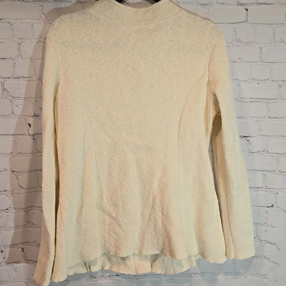 Willow cream button front cotton cardigan size S - Picture 6 of 8